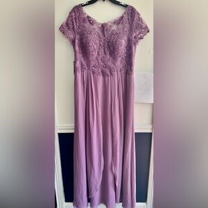 Azazie Full Length Purple Formal Dress - NWT - Size 14